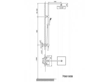 Exposed Thermostatic Shower Valve, FB6195B