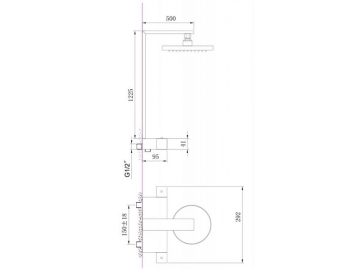 Exposed Thermostatic Shower Valve, HP6705C
