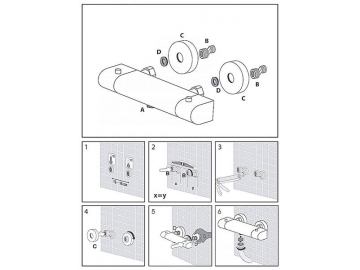 Exposed Thermostatic Shower Valve, FB6193C