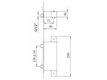 Exposed Thermostatic Shower Valve, HP6703C
