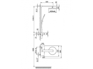 Exposed Thermostatic Shower Valve, HL6905