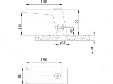 Push Button Basin Mixer, HL6960