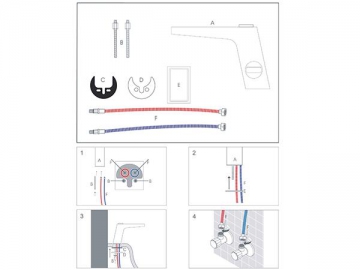 Push Button Basin Mixer, HL6960