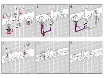 Deck Mounted Bath Shower Mixer, FB6082