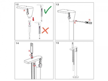 Freestanding Bath Shower Mixer, HL6982
