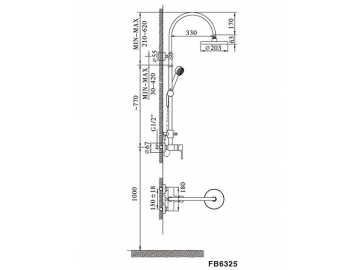 Exposed Shower Mixer, FB6325