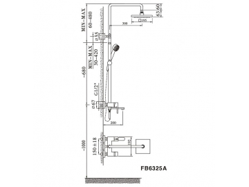 Exposed Shower Mixer, FB6325A