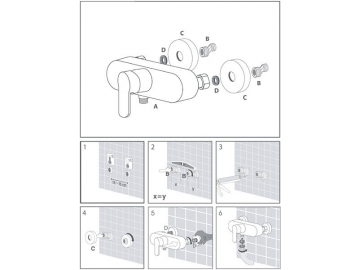 Exposed Shower Mixer, FB3146