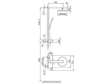 Exposed Shower Mixer, HL6935