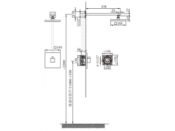 Concealed Shower Mixer, HA6169
