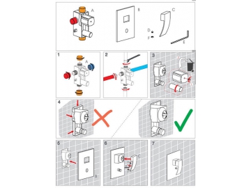 Concealed Shower Mixer, HP3506B