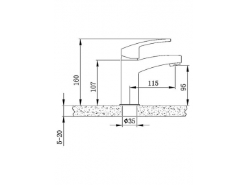 Exposed Basin Mixer, FL6410