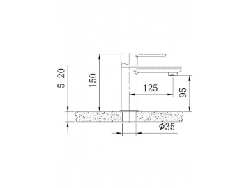 Exposed Basin Mixer, FL7000