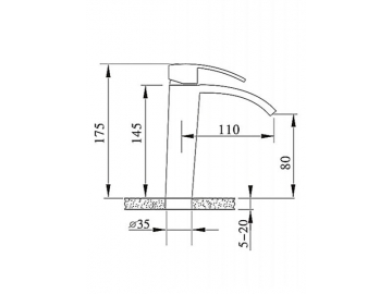 Exposed Basin Mixer, HP6640