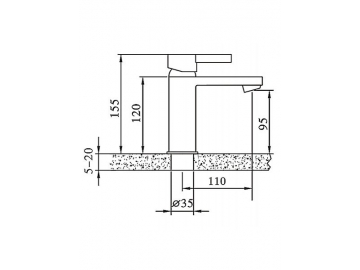 Exposed Basin Mixer, FL6040