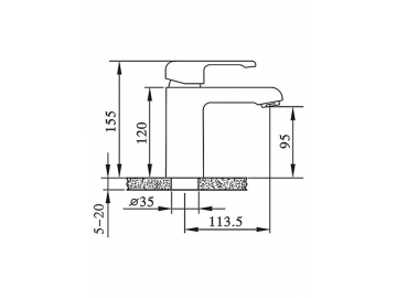 Exposed Basin Mixer, FL3280