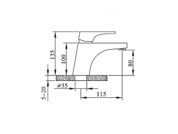 Exposed Basin Mixer, FL3270
