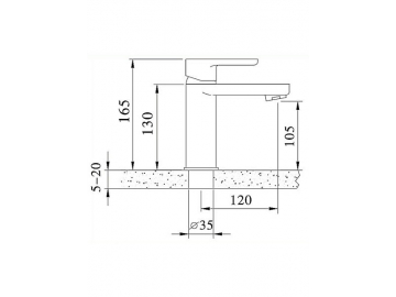 Exposed Basin Mixer, FL6320