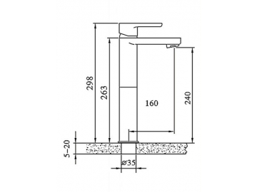 Exposed Basin Mixer, FL6320A