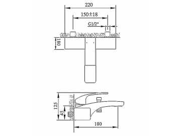 Exposed Bath Shower Mixer, HP6482