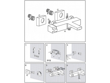 Exposed Bath Shower Mixer, HA6162