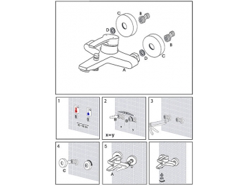 Exposed Bath Shower Mixer, FB6412