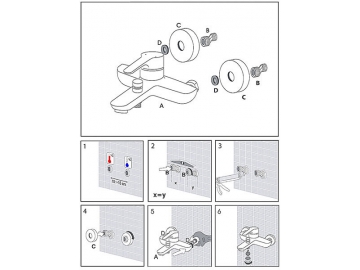 Exposed Bath Shower Mixer, FB6402