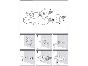 Exposed Bath Shower Mixer, FB3145