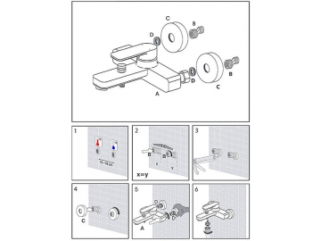 Exposed Bath Shower Mixer, FB6322