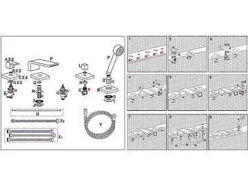 Deck Mounted Bath Shower Mixer, FB6062B