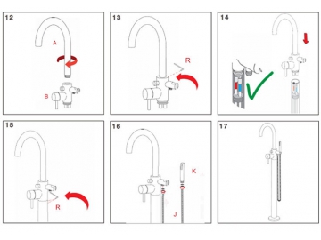 Freestanding Bath Shower Mixer, FB3127