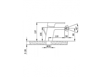 Bidet Mixer, FL6331