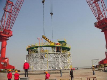 Offshore Maintenance Hydraulic Pile Platform