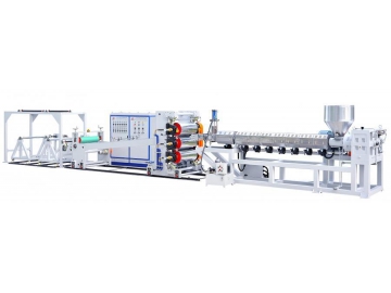 Plastic Sheet, Vertical 3-Rolled Sheet Extrusion Line