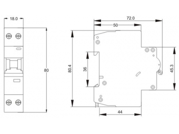 DAB7LN-40 6kA DPN Residual Current Device RCBO Circuit Breaker