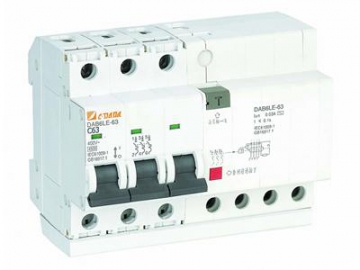 DAB6LE-63 4-5kA Residual Current Device ELCB Earth Leakage Circuit Breaker