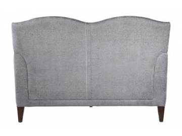 Cherry Wood Frame Fabric Loveseat Sofa