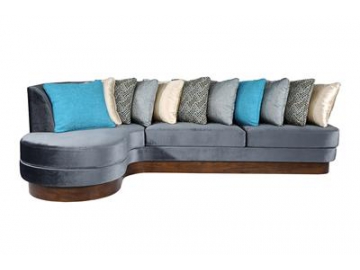 Wood Frame Corner Sectional Sofa