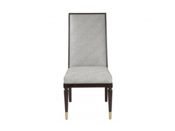 Cherry Wood Fabric Dining Room Chair