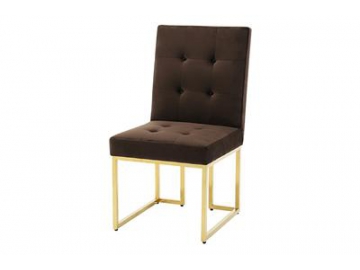 Metal Frame Fabric Dining Room Chair