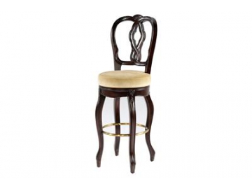 Wood Seat Back Bar Stool