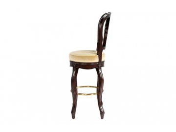 Wood Seat Back Bar Stool