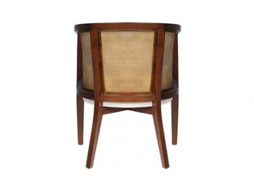 Cane Back Wood Armchair