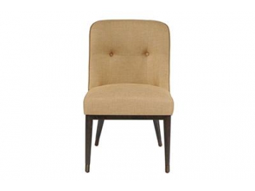 Birch Wood Frame Fabric Armless Chair