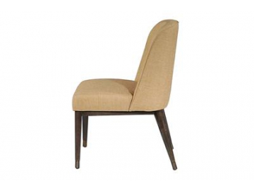 Birch Wood Frame Fabric Armless Chair