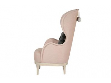 High Back Wood Frame Armchair