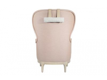 High Back Wood Frame Armchair