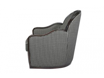 Curved Back Hotel Fabric Armchair