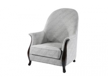 Modern High Back Hotel Fabric Armchair