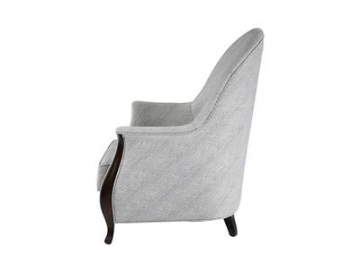 Modern High Back Hotel Fabric Armchair